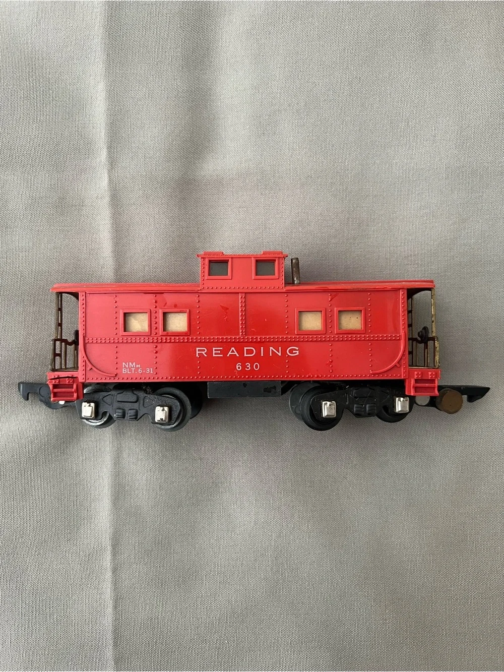 Gilbert American Flyer Reading 630 Red Caboose - 3/16